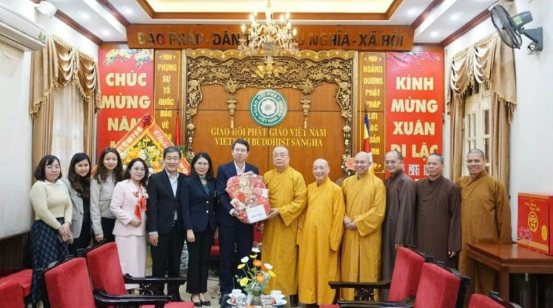 Phường Cửa Nam thăm, chúc Tết Giáo hội Phật giáo Việt Nam và Giáo hội Phật giáo Thành phố Hà Nội